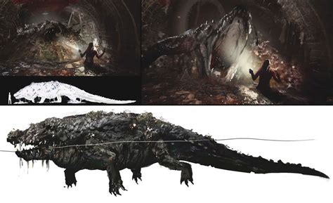 resident evil 2 concept art|alligator resident evil 2 artwork.